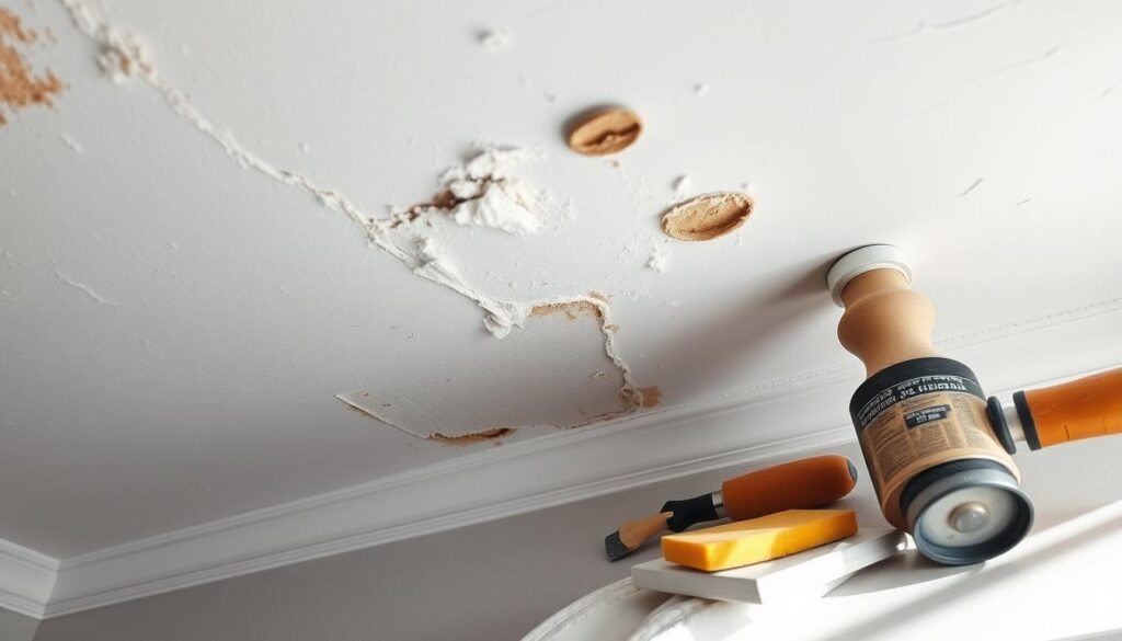 surface repairs and preparation for ceiling painting 1024x585